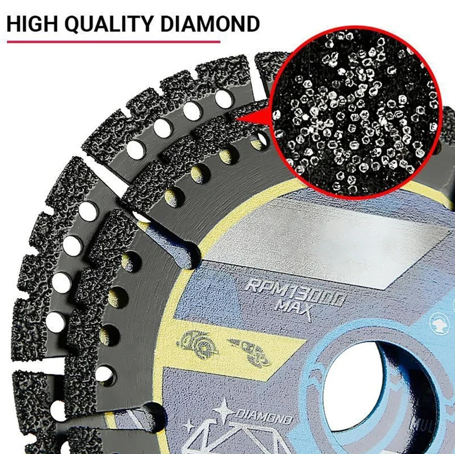 3pcs Diamond Multi-Purpose Saw Blades,4.5 Inch Heavy Duty Diamond Cutting Blades