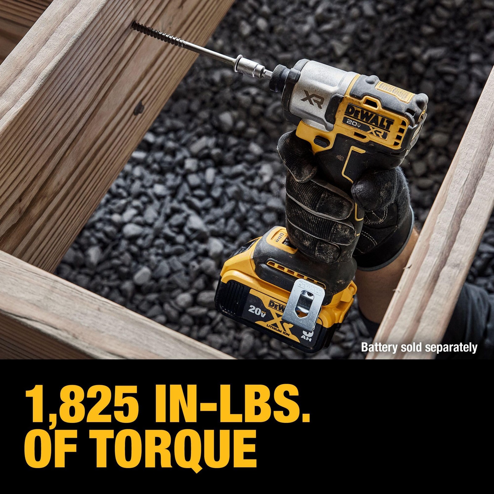 DEWALT 20V MAX XR Impact Driver, 1/4 Inch High Torque One Size, Black,yellow