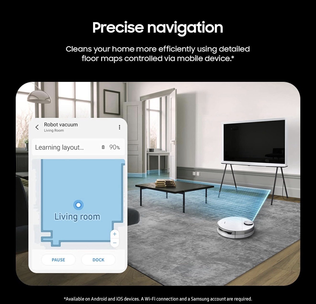 Samsung – Jet Bot+ Robot Vacuum Mop Combo with Clean Station – NEW