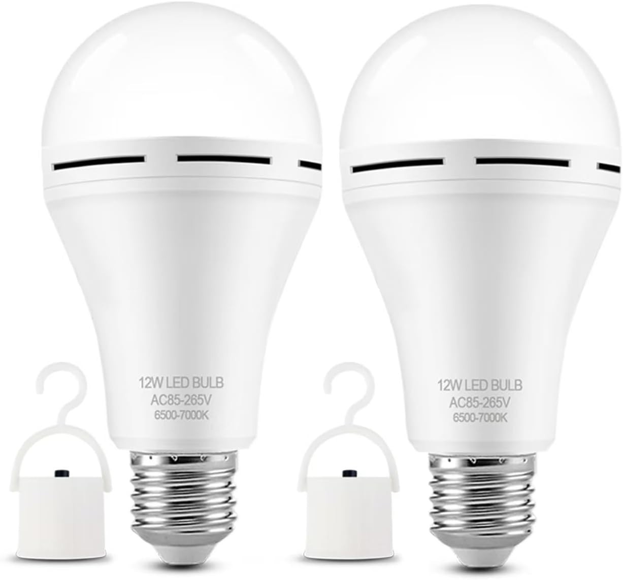 10/6/4pcs Rechargeable Emergency Light Bulbs, LED Light Bulb 6000K Daylight