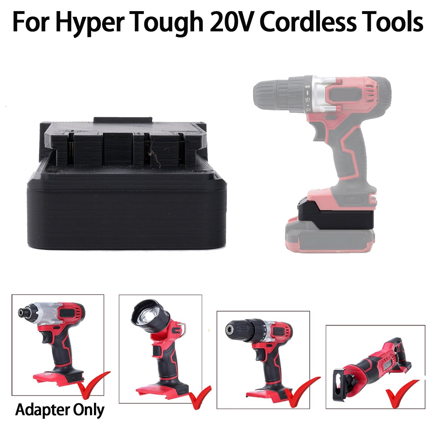 Adapter For Hyper Tough 20V Tools Adapter For Bauer 18V 20V Li-Ion Battery