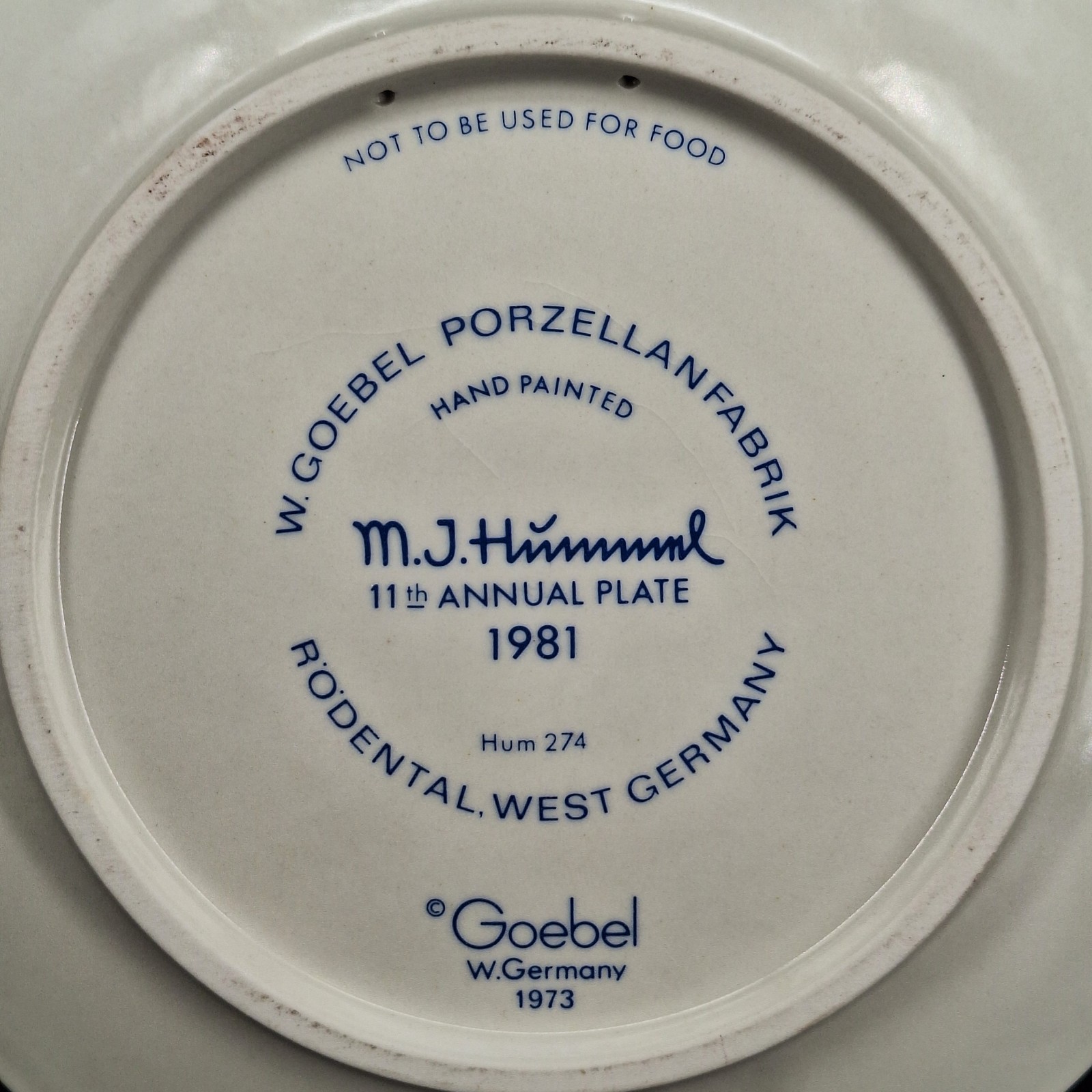Lot of 3 Years 1979/80/81 Goebel MC Hummel West Germany Annual Plates Vintage