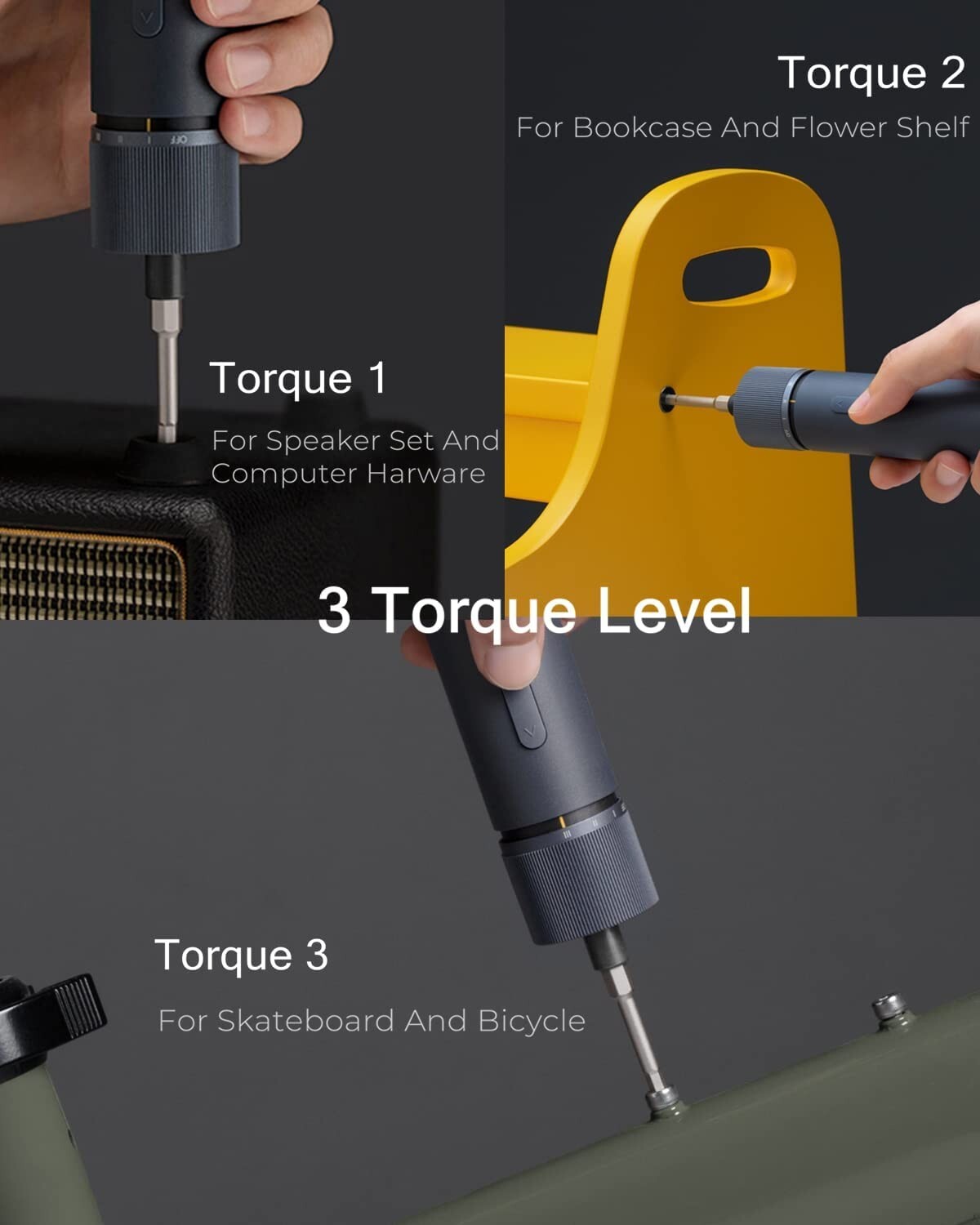 Hoto Electric Screwdriver, 3.6V Cordless Screwdriver Set, All-in-One Design