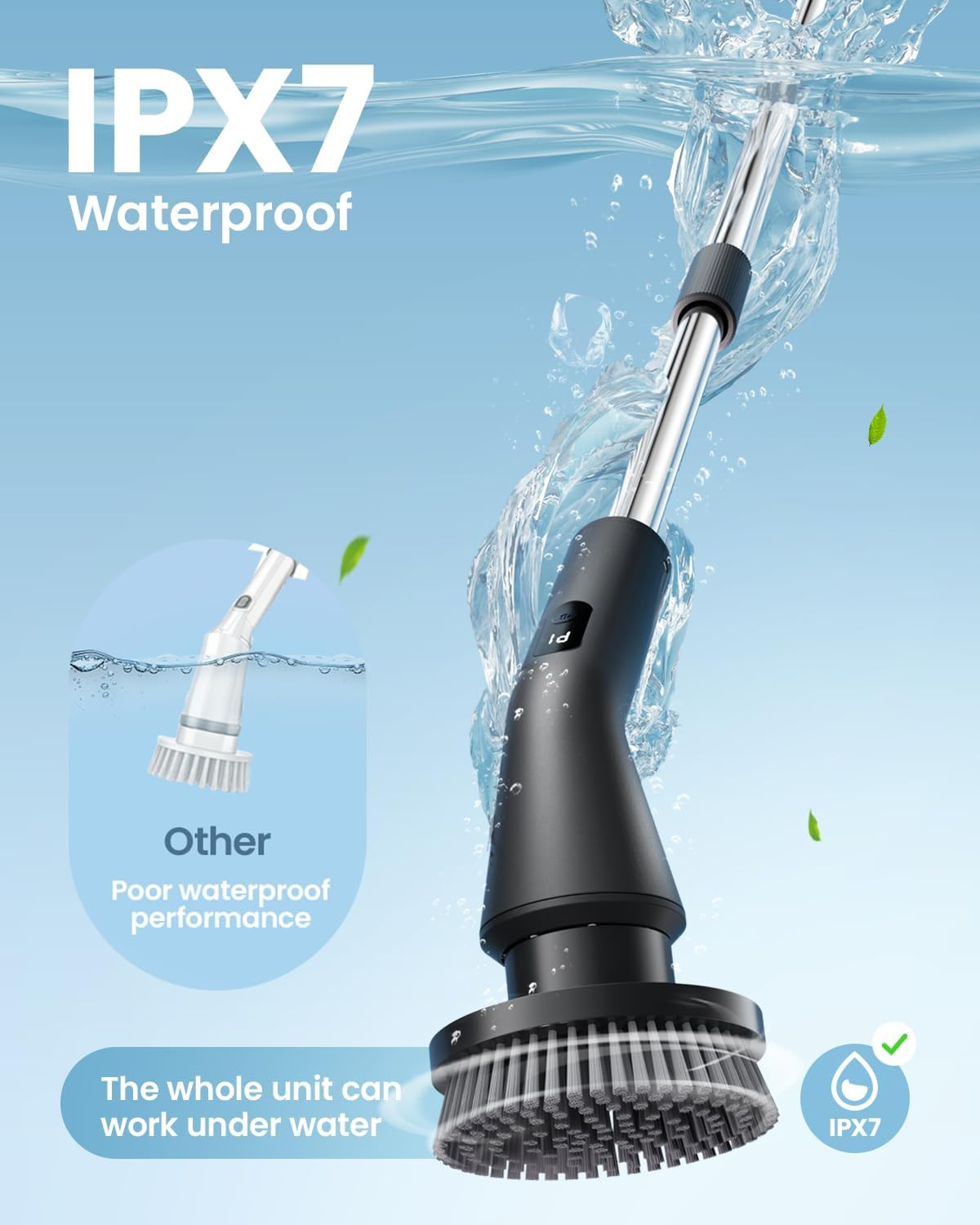 Electric Spin Scrubber, 2026 Upgraded Cordless Cleaning Brush Bathroom Scrubber,