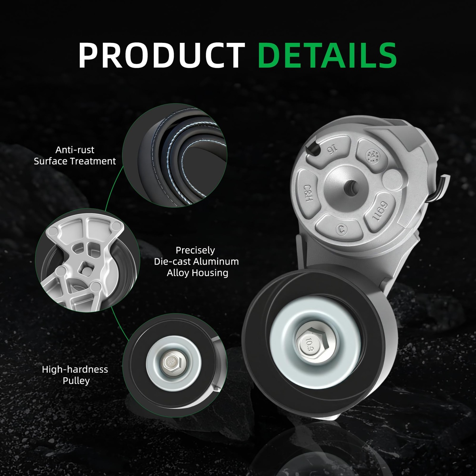 Serpentine Belt Tensioner idler Pulley Kit for Ford Grand Marquis Crown Victo…