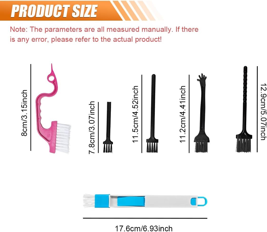 26PCS Crevice Cleaning Brush Set, Hard Bristle Tools for Tile Grout, Window
