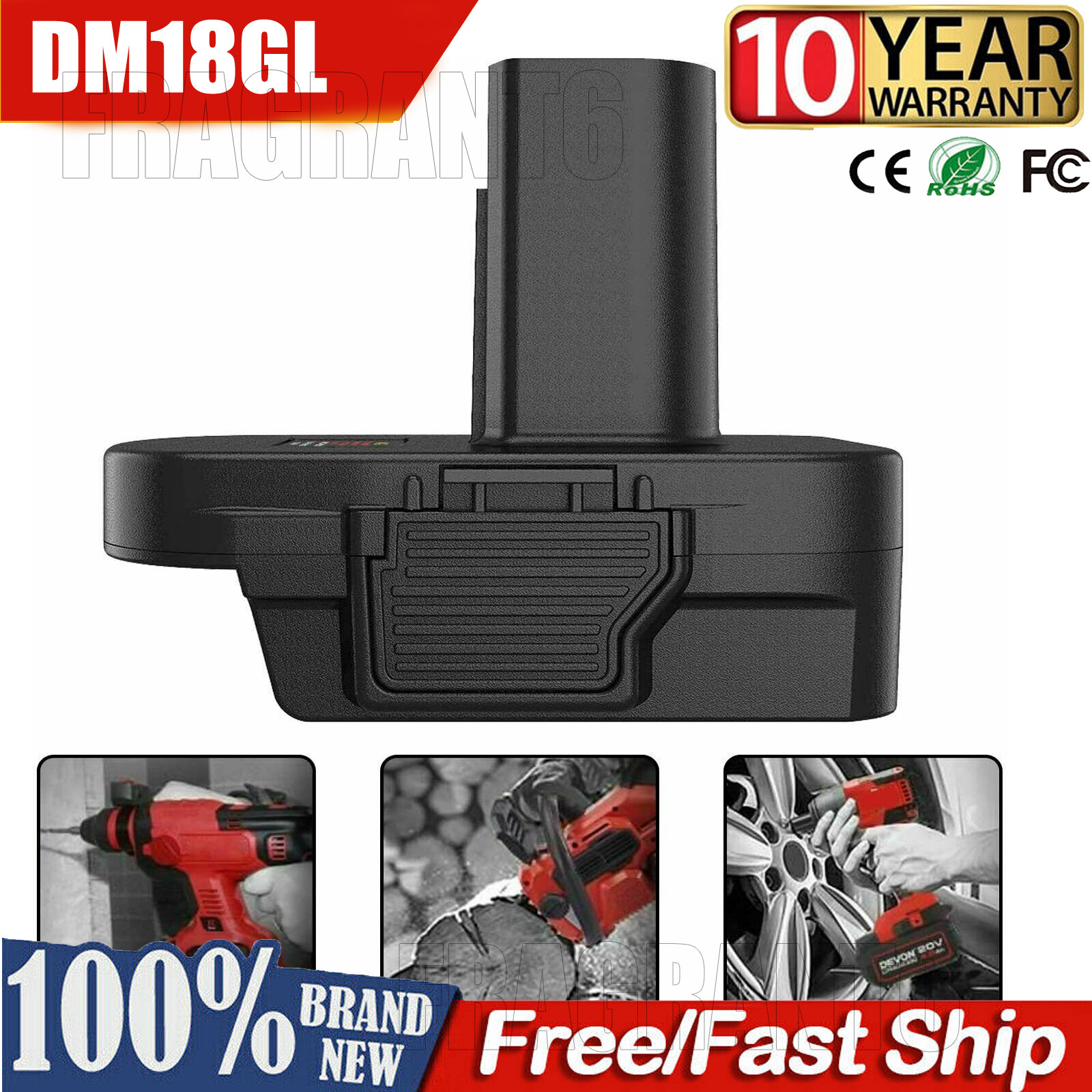 Adapter For DEWALT for Milwaukee 18V Battery Convert to for Craftsman 19.2V
