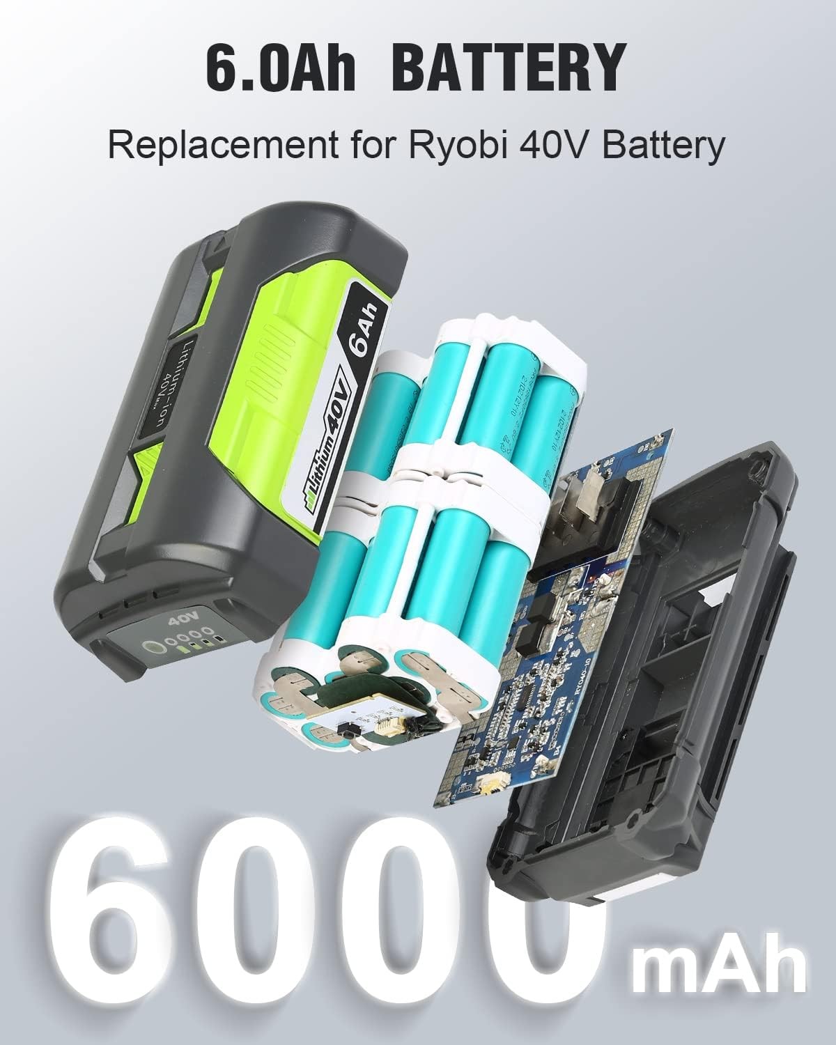 For RYOBI 40V OP4050 Lithium-Ion 8.0Ah OP4050 High Capacity Battery /Charger