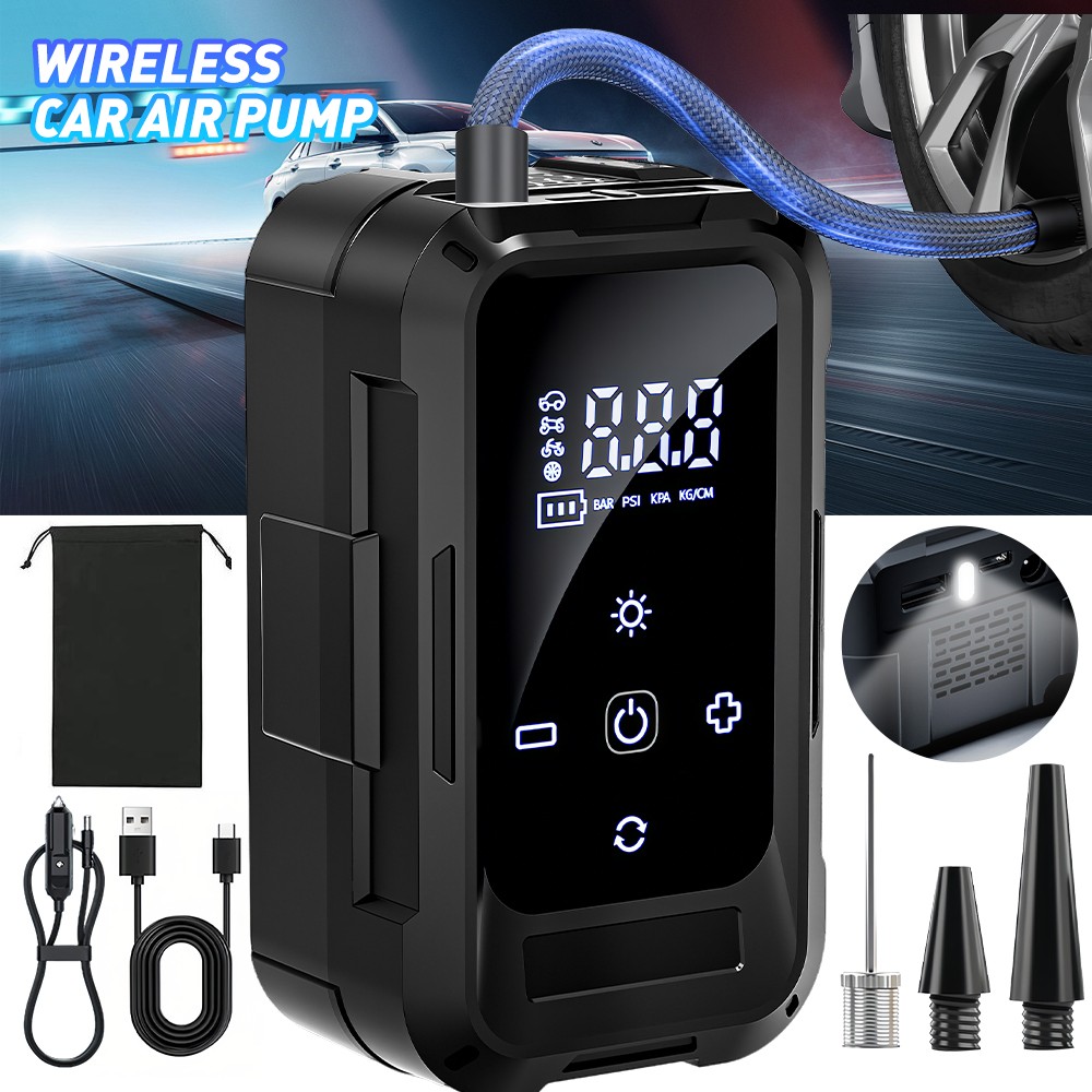 Cordless Air Pump for Car Tires Inflator Portable Air Compressor 150 PSI