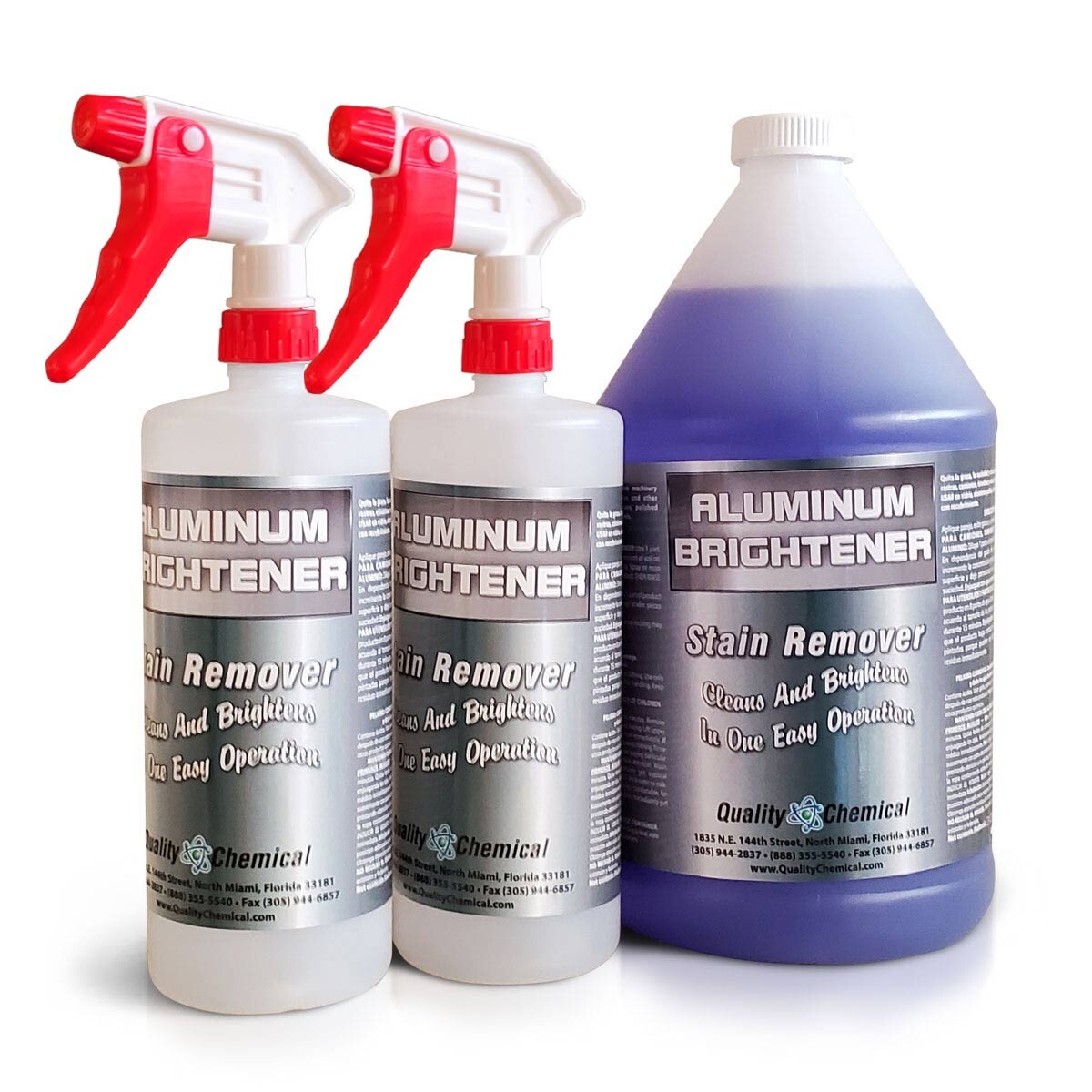 Aluminum Cleaner & Brightener & Restorer / 1 Gallon Combo