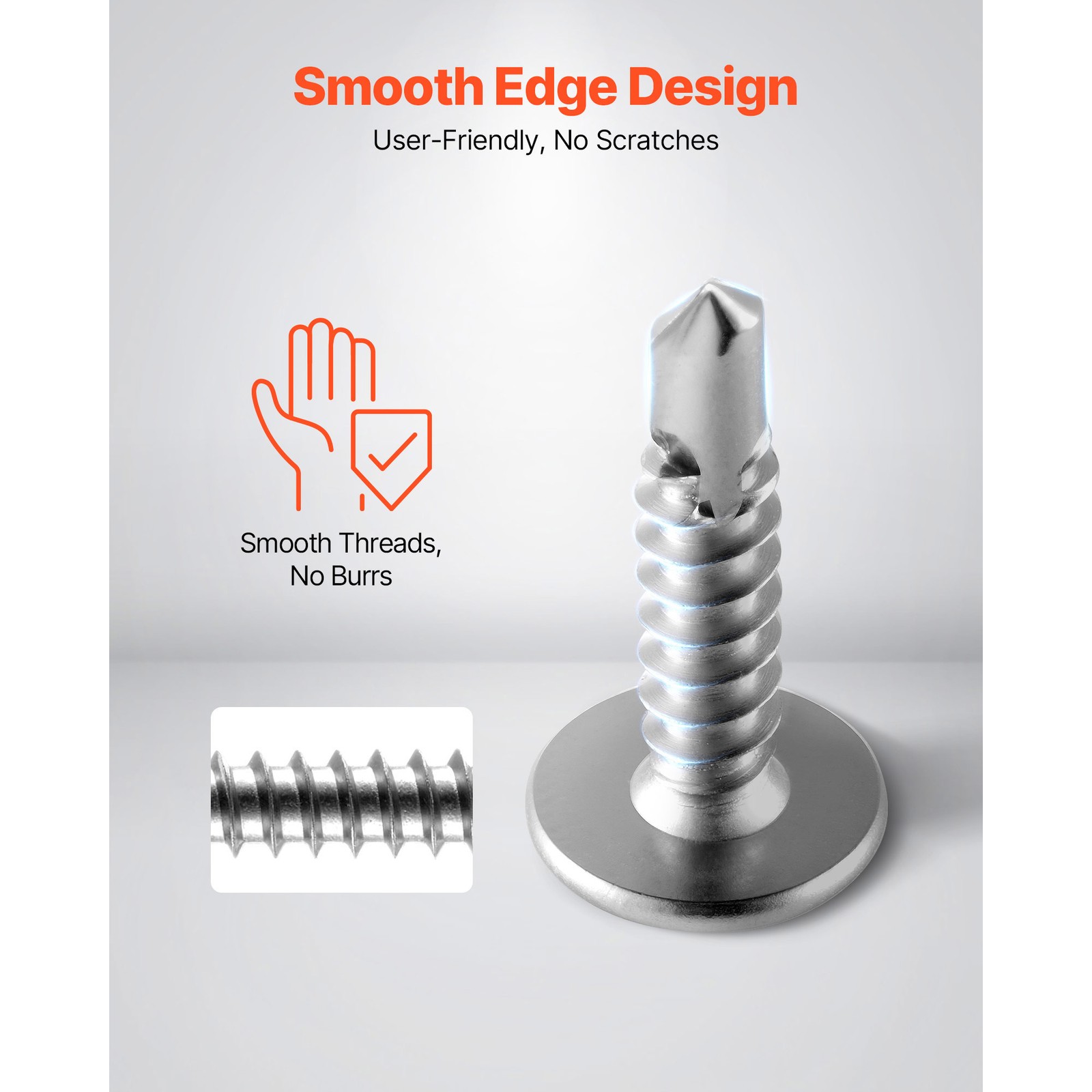 Self Tapping/Drilling Screws 3/4 Inch Stainless Steel Phillips Wafer Head 350pcs
