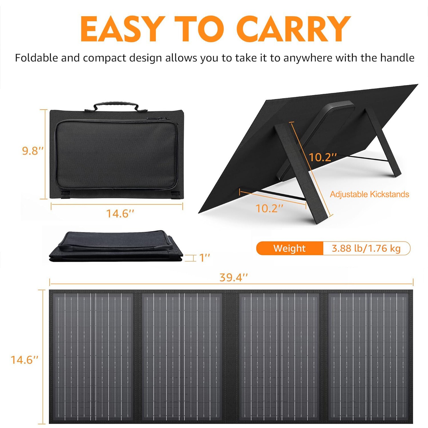 300W Portable Power Station Backup Battery Solar Generator with 60W Solar Panel