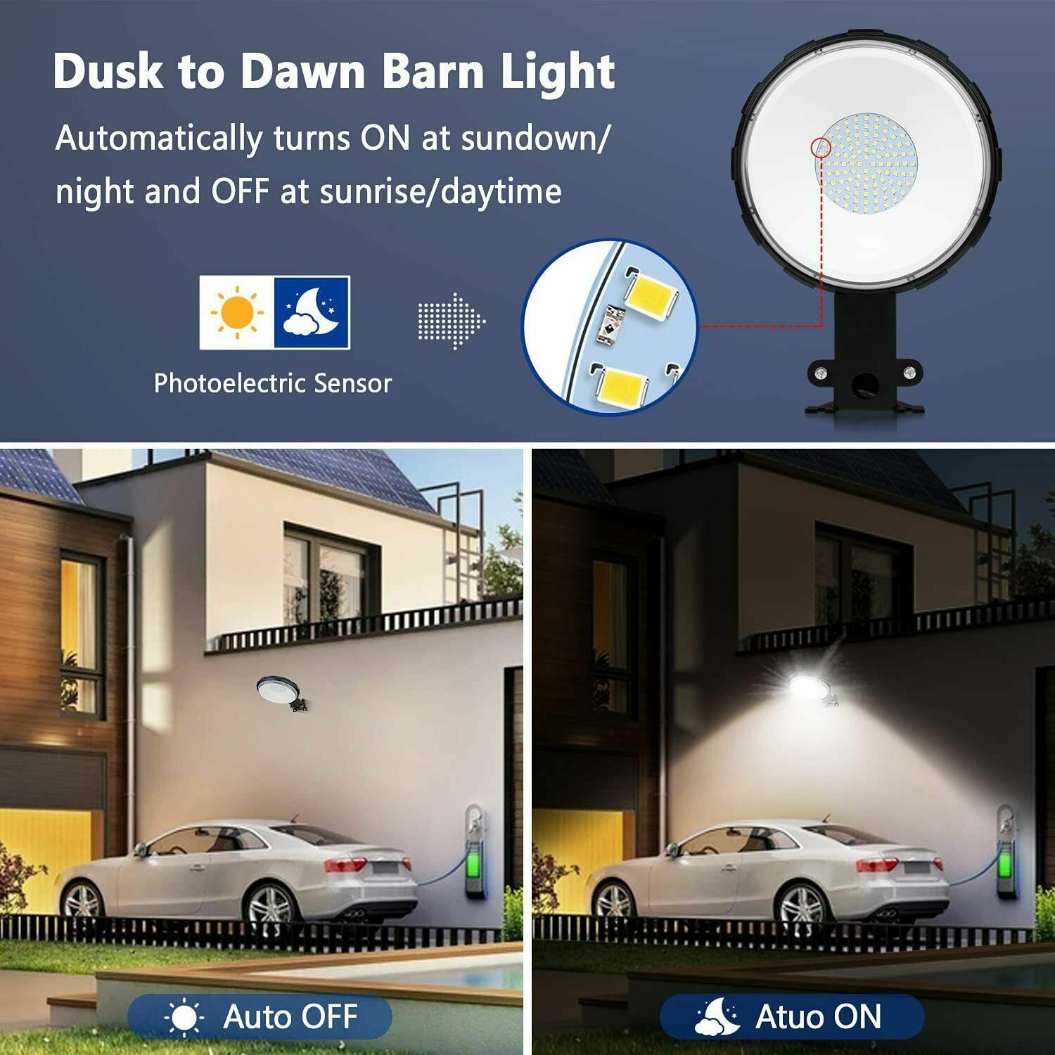 100W 300W LED Barn Yard Street Outdoor Security Light Dusk to Dawn Flood Lights