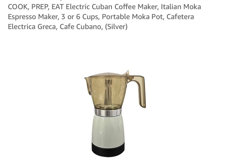 Cook Prep Eat Electric Espresso Maker Fresh In Less Than 10 Minutes Black &Amber