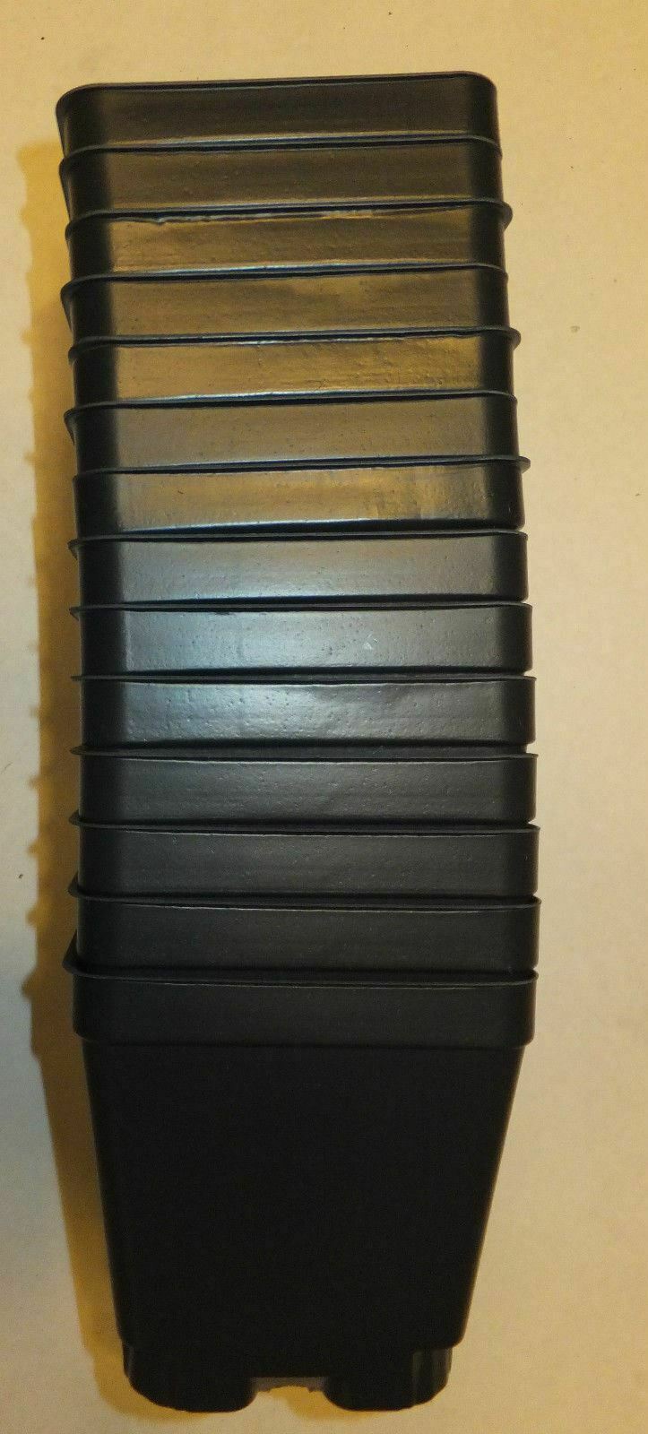 3.5 inch SQUARE BLACK NURSERY POTS – SET OF 24 – plastic flower