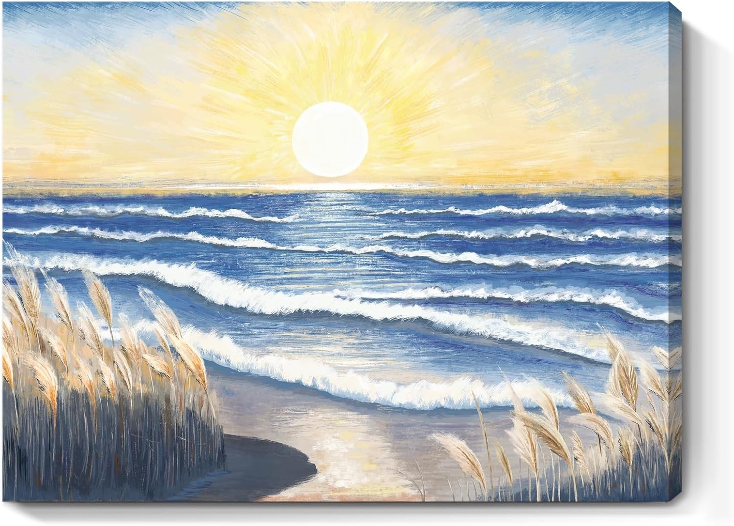 Stunning 12×16 Ocean Sunset Art Print – Waterproof Canvas for Any Room