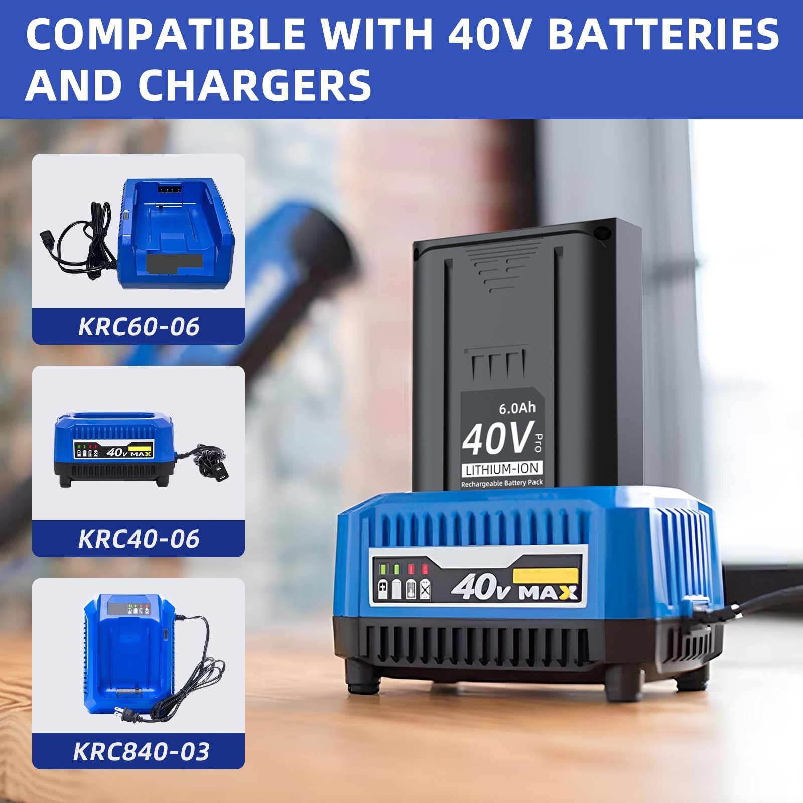 2 PACK For Kobalt 40V MAX Extended Run Li-Ion Battery KB540-06 KB440-03 6.0 Ah