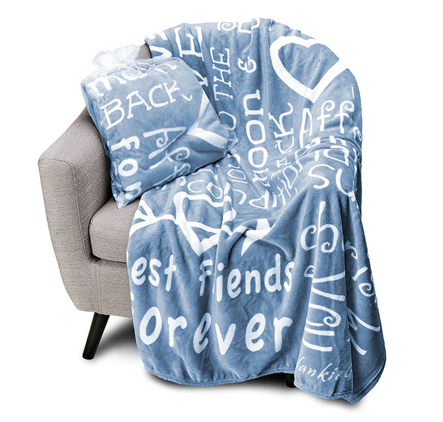 BlankieGram I Love You Throw Blanket Gift Best Friend Mom Caring – 5 colors