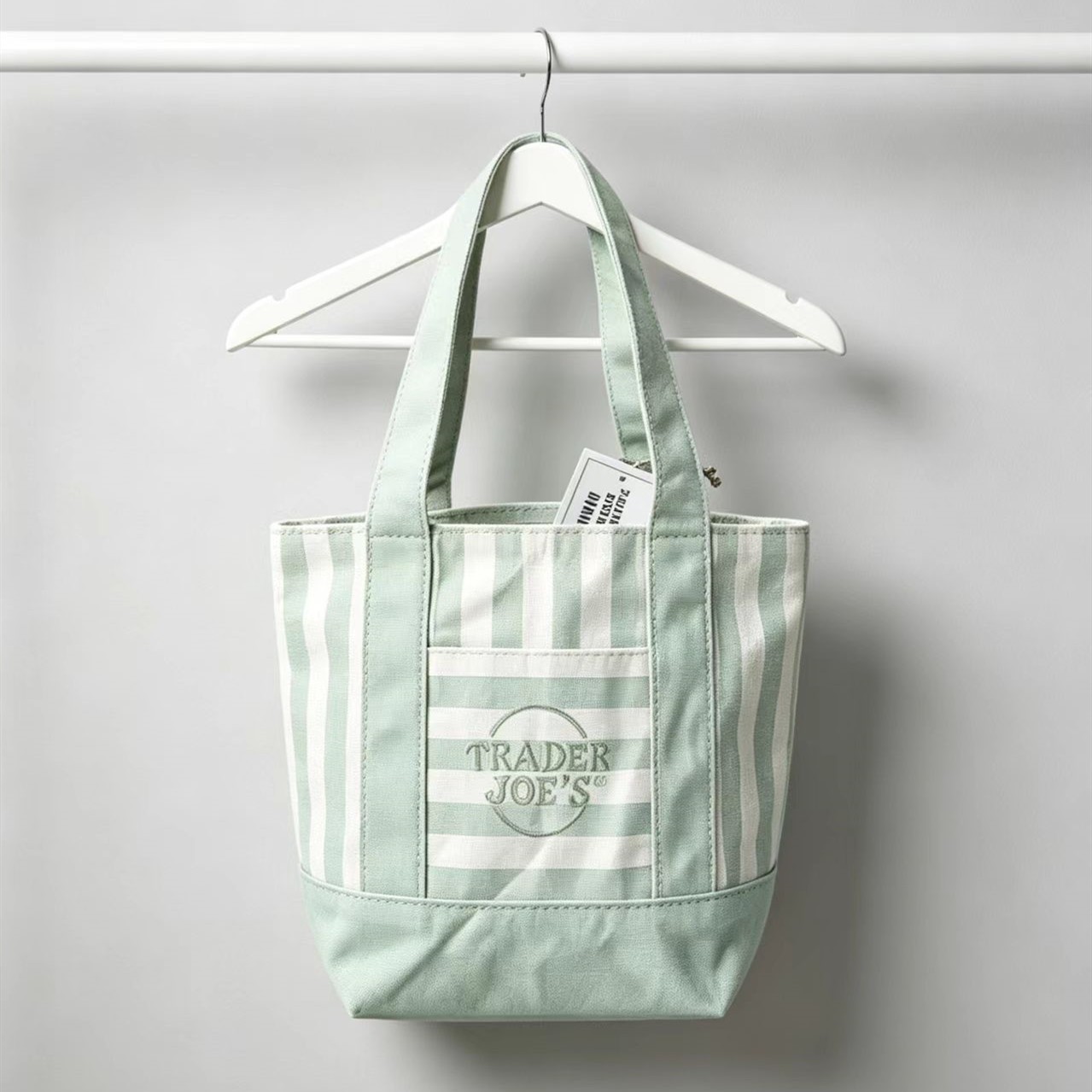 Trader Joe’s Limited Edition 2026 Drop Mini Stripe Canvas Tote Bag NEW US STOCK