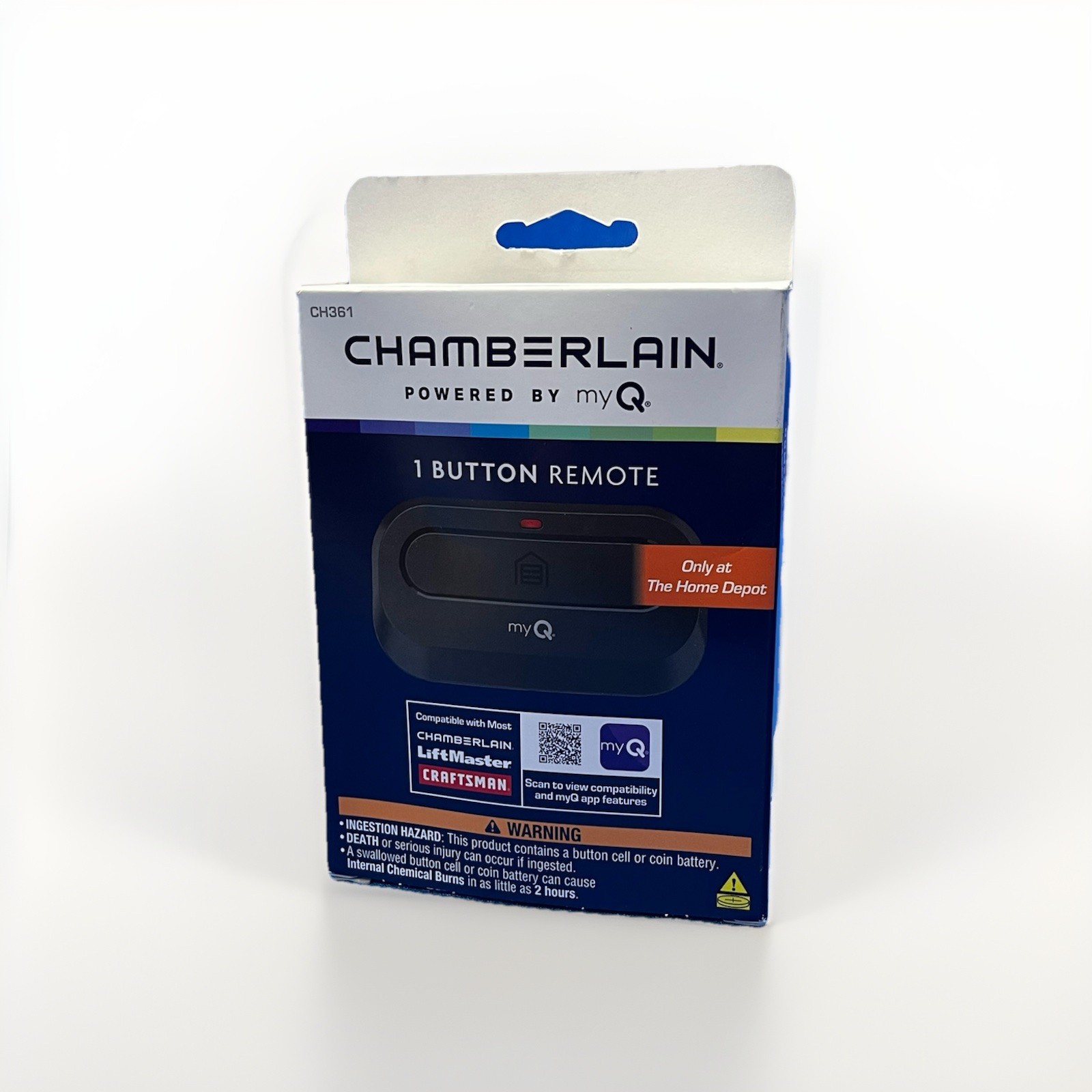 Chamberlain CH361 1-Button Garage Door Remote 315MHz Open Box