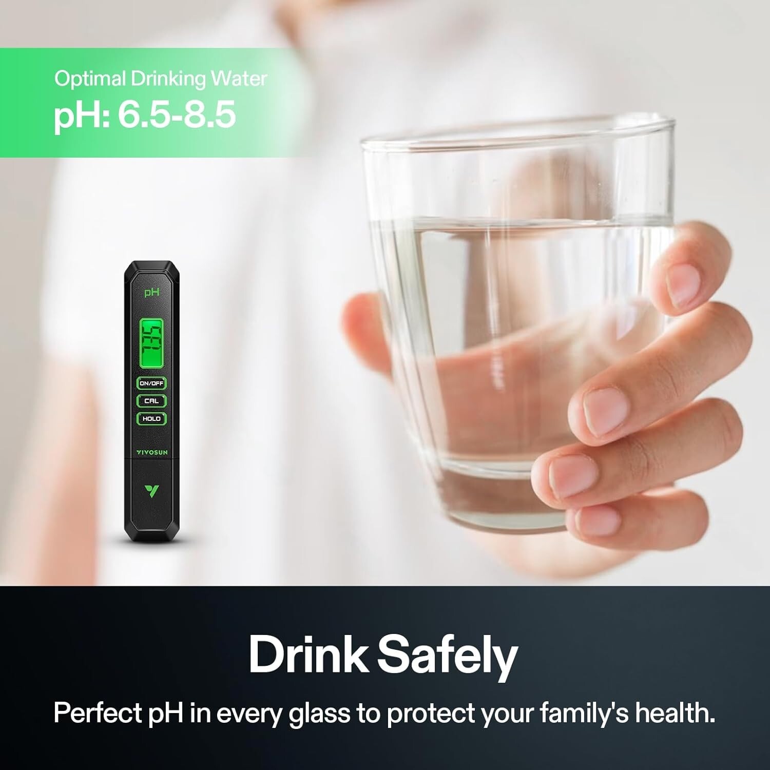 VIVOSUN Digital pH Meter, 0.01pH High Accuracy Pen Type pH Tester for Hydroponic