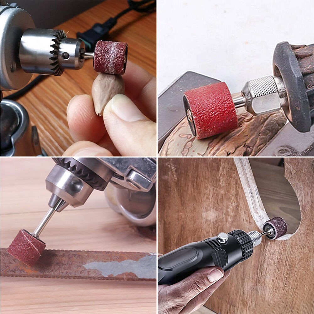 252x Sanding Drum Kit For Bits Dremel Accessories Rotary Tool For Wood Metal US