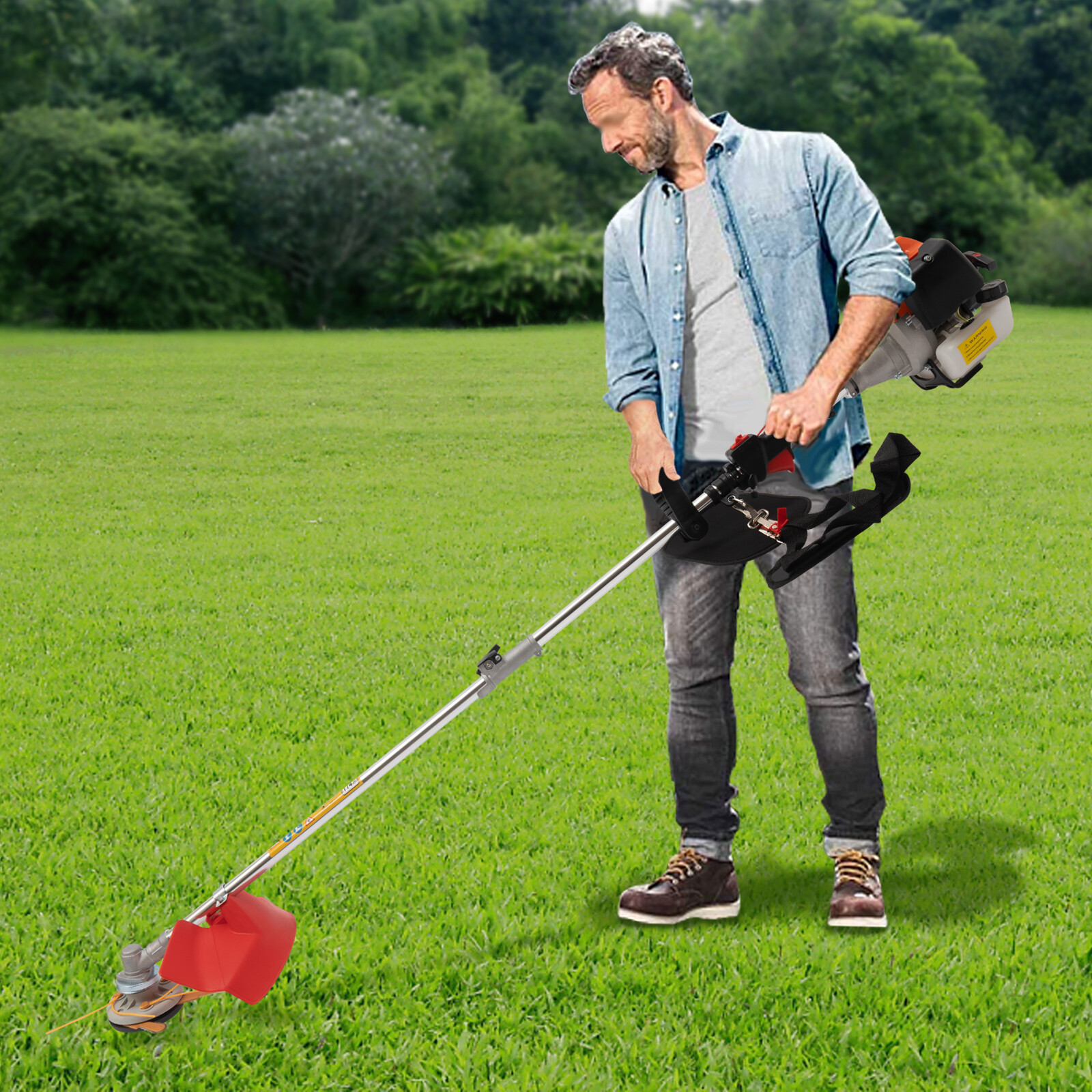 Gas Weed Trimmer Brush Cutter Lawn Edger Grass Trimmer Eater 26cc/33cc/43cc