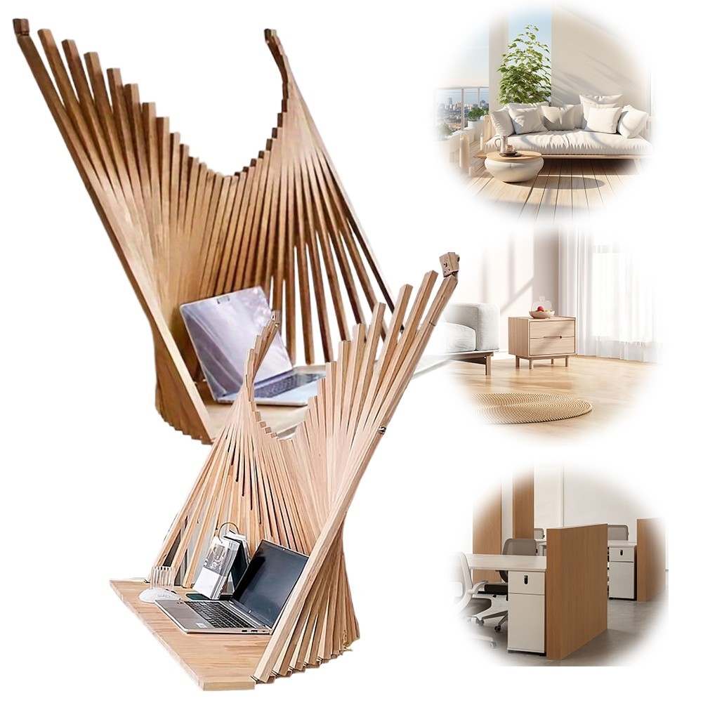 Wall Mounted Wooden Table Foldable Hanging Desk for Home Office Study Bedroom US