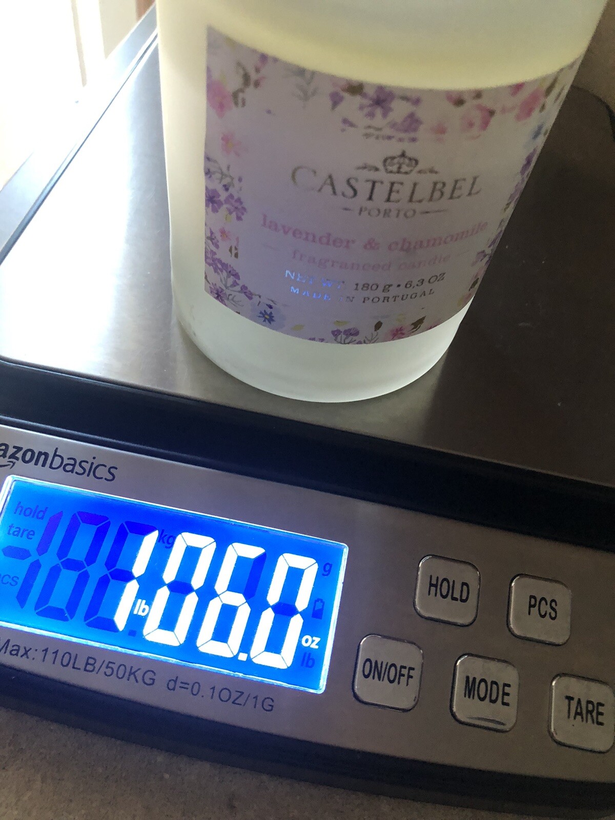 Castelbel Porto Lavender & Chamomile Candle 6.3 oz used burned a couple times