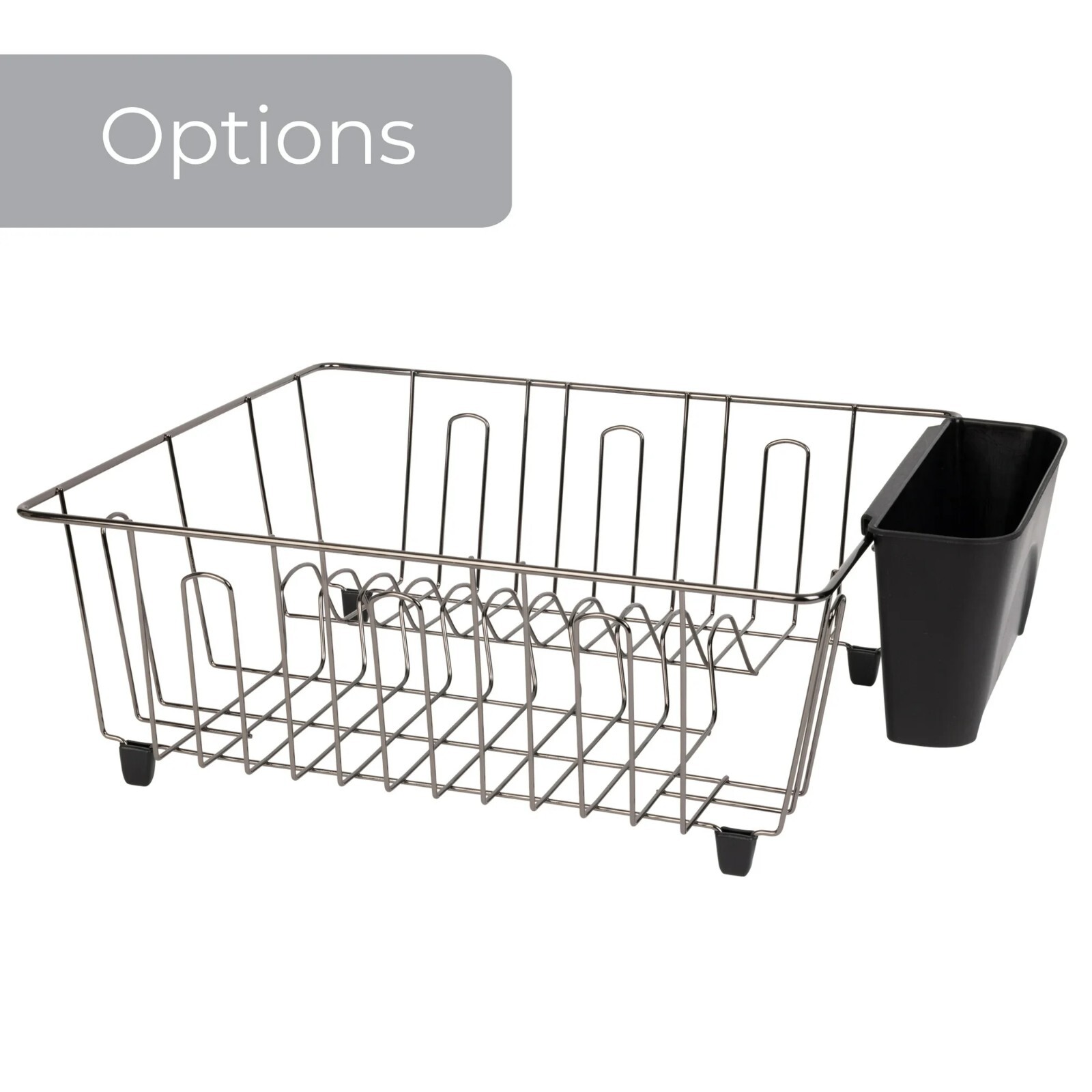 Mainstays Small Dish Drainer Rack – Chrome/Black