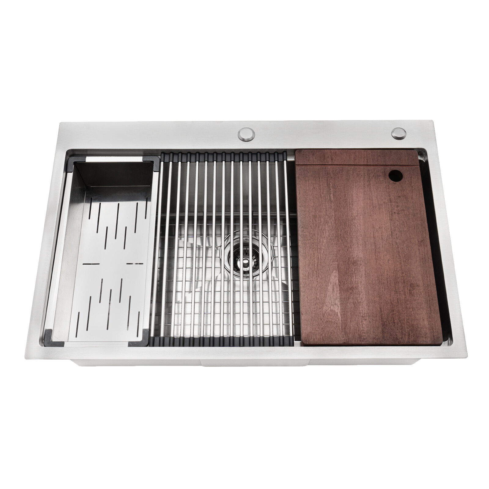 New 33″x22″ Single Bowl Undermount Workstation Kitchen Stainless Steel Sink SALE