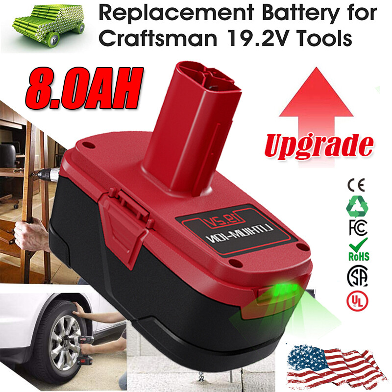 1-2Pack 8.0Ah for Craftsman 19.2V Lithium XCP Battery C3 DieHard 11375 / Charger