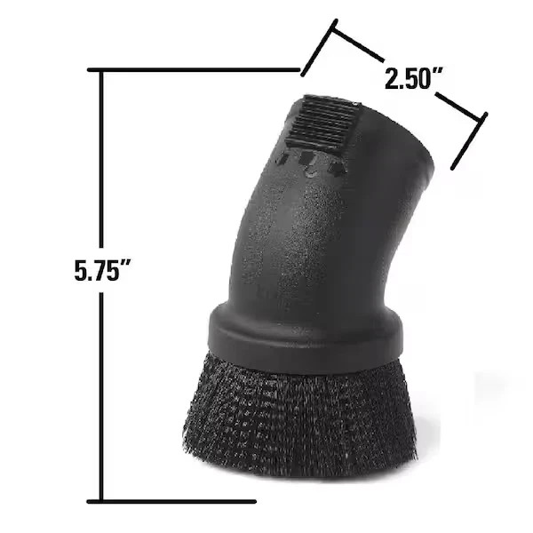 2-1/2 in. Locking Dusting Brush Accessory Shop Vac Attachment for RIDGID Wet Dry