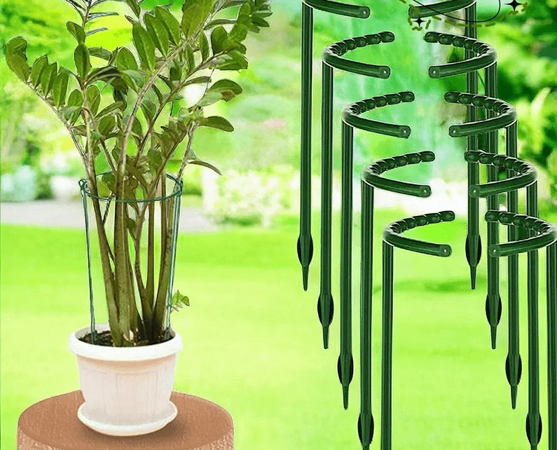 8PCS Plastic Semicircle Plant Support Frame for Vines & Flowers (6.1in × 10.6in)