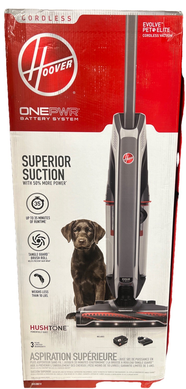 HOOVER BH53801V ONEPWR Evolve Pet Elite Kit Bagless, Cordless, Lightweight, NEW
