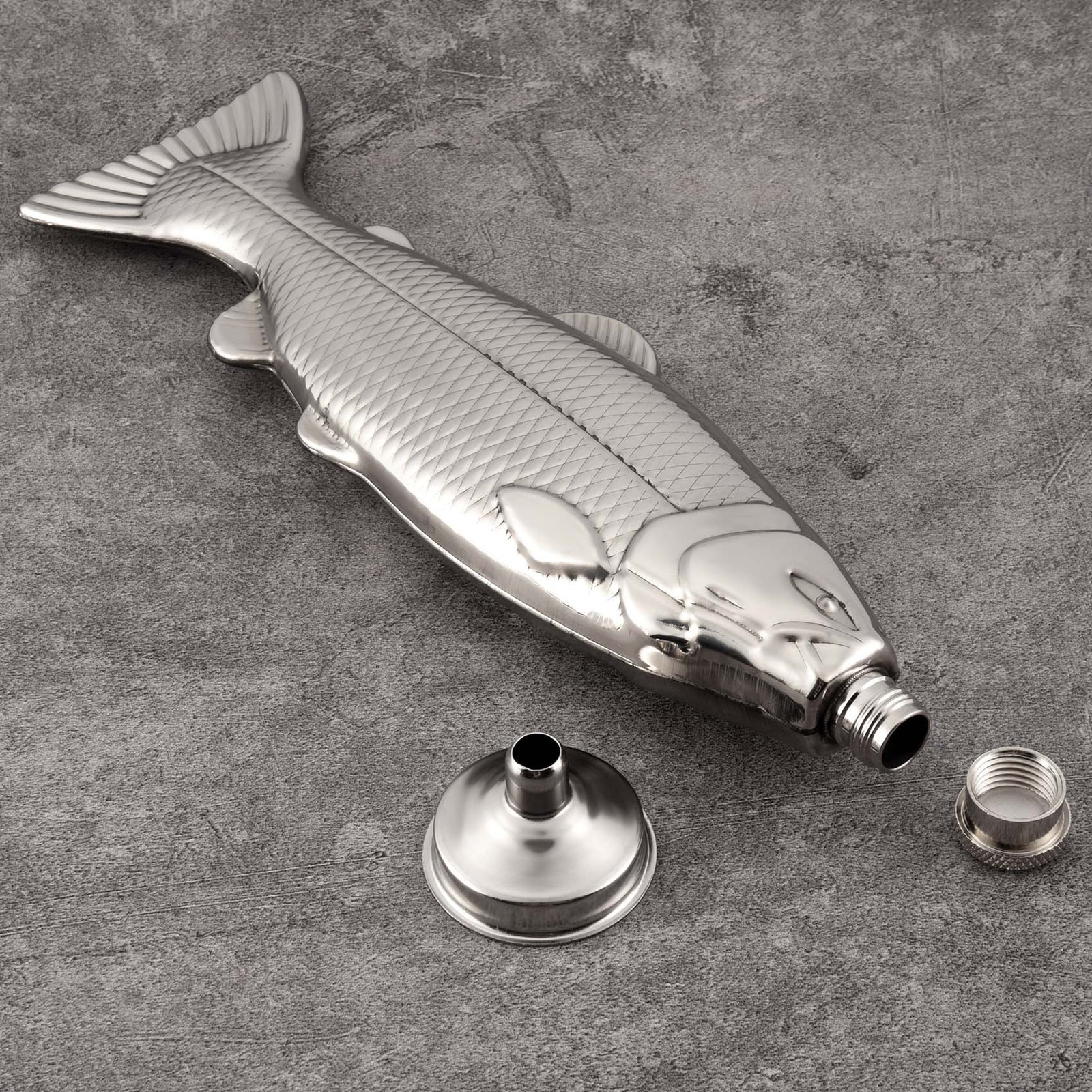 1 Set Fish-Shape Hip Flask 5Oz Bottle Flask Stainless Steel Party8822