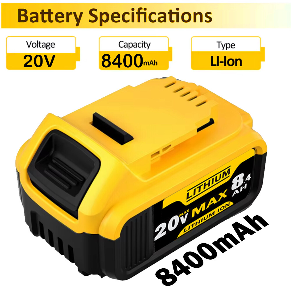 2Pack 8000mAh Lithium Battery For DeWalt 20 Volt Max 8.0AH DCB205 DCB206 DCB200