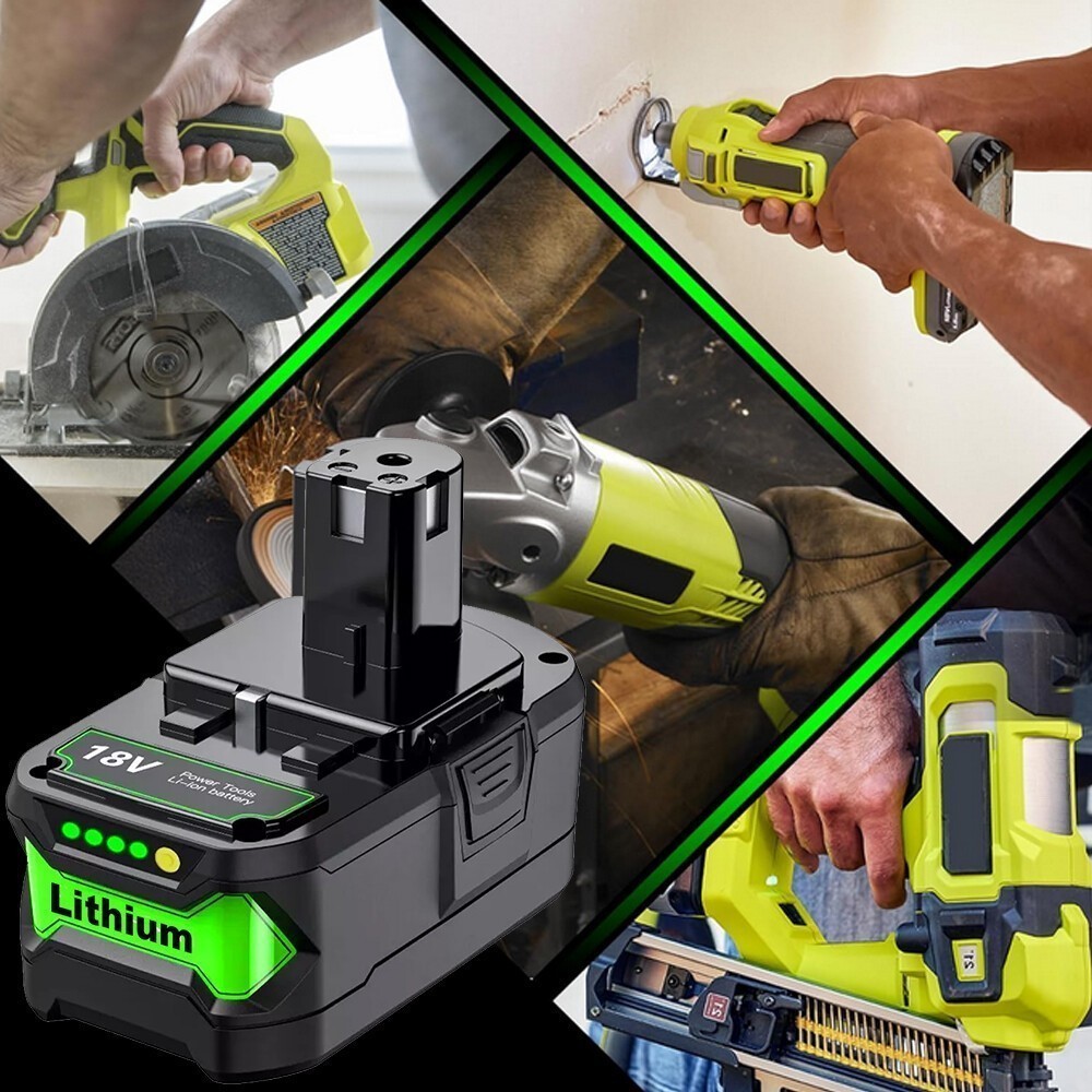 6/1PACK 8.0Ah 18V Lithium-Ion For RYOBI P108 P107 One Plus High Capacity Battery