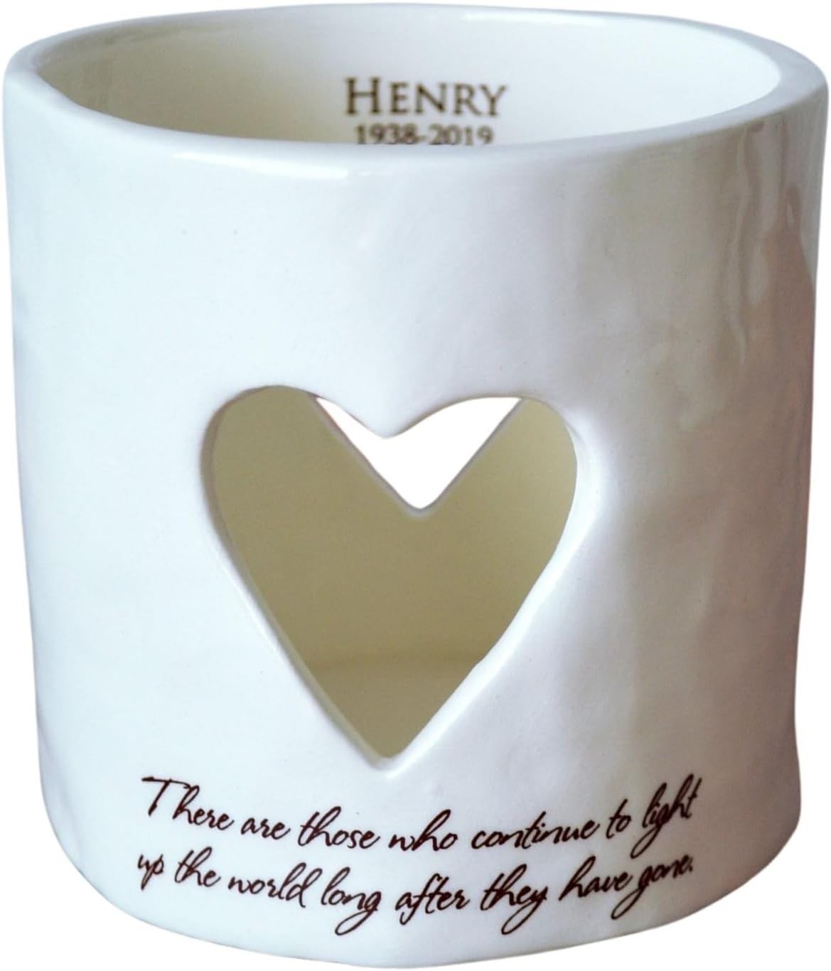 Custom Heart Candle Holder, Sympathy Votive, ‘Continue to Light Up…” Susabella