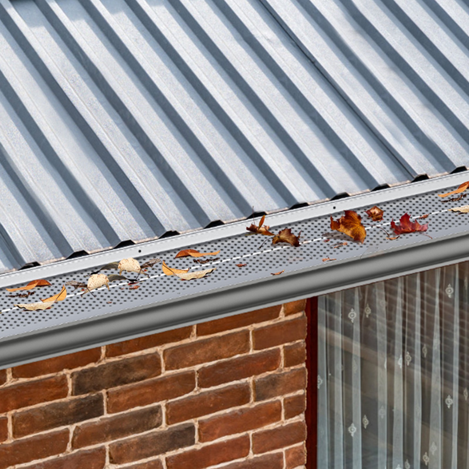 VEVOR Gutter Guard 5 in Wide 208 ft Length Cover Mesh Leaf Debris Protection