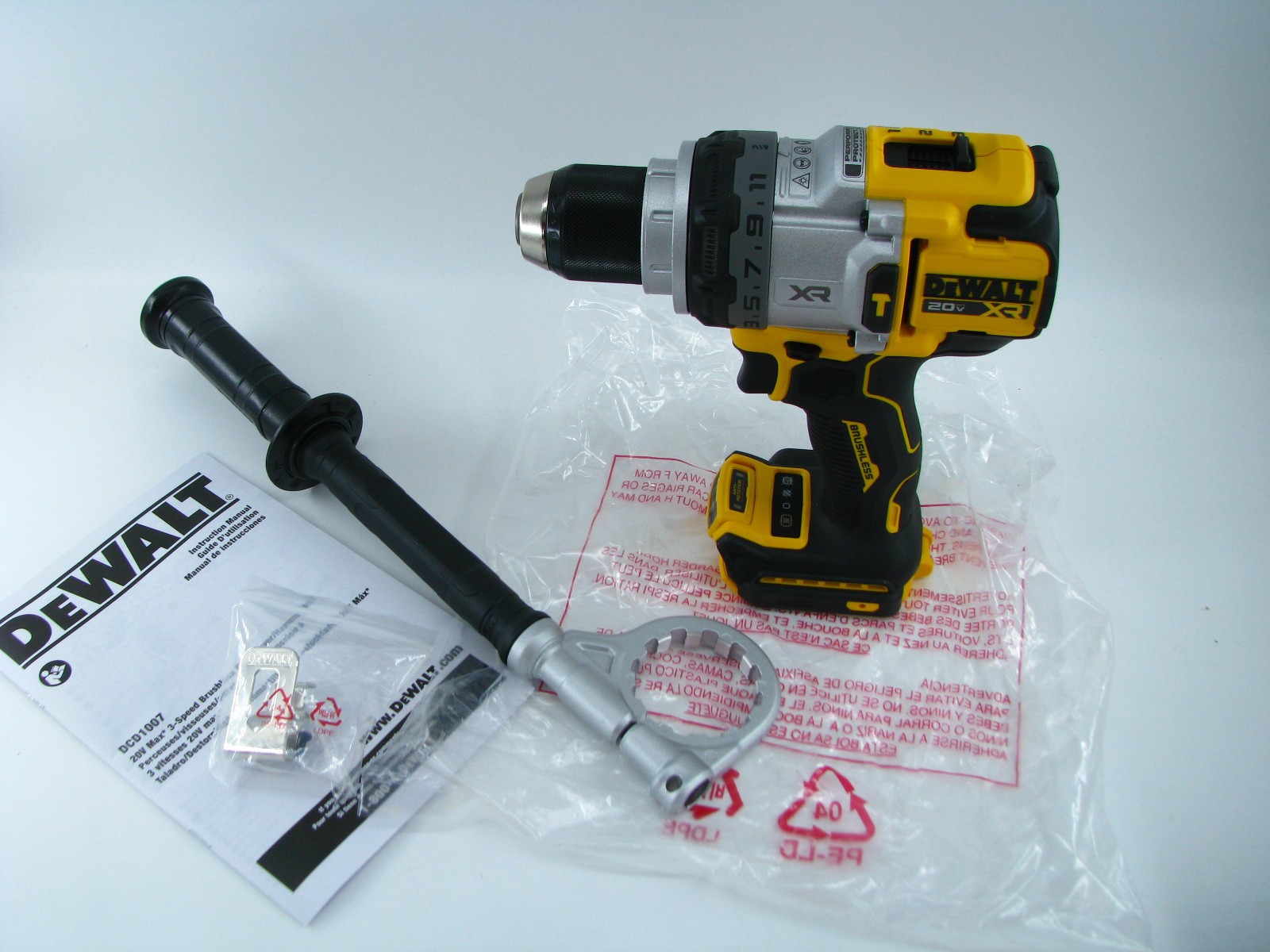 NEW Dewalt DCD1007 20V 20 Volt Max XR 1/2″ Inch Brushless Hammer Drill w/ Handle