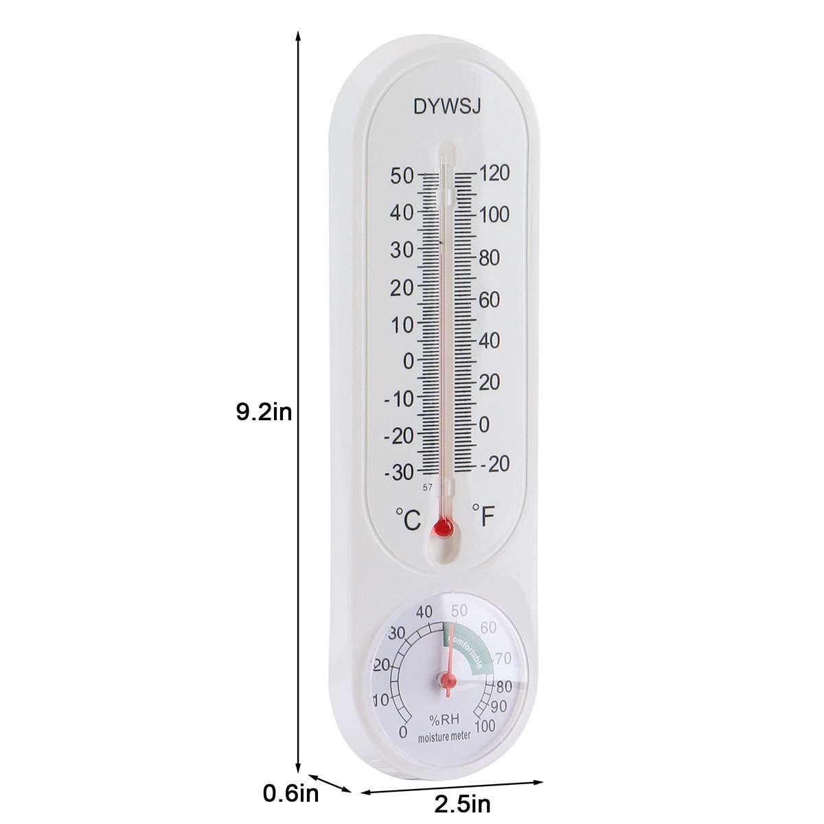 Wall Thermometer Mount Garden Greenhouse Home Humidity Meter Tool Indoor Outdoor