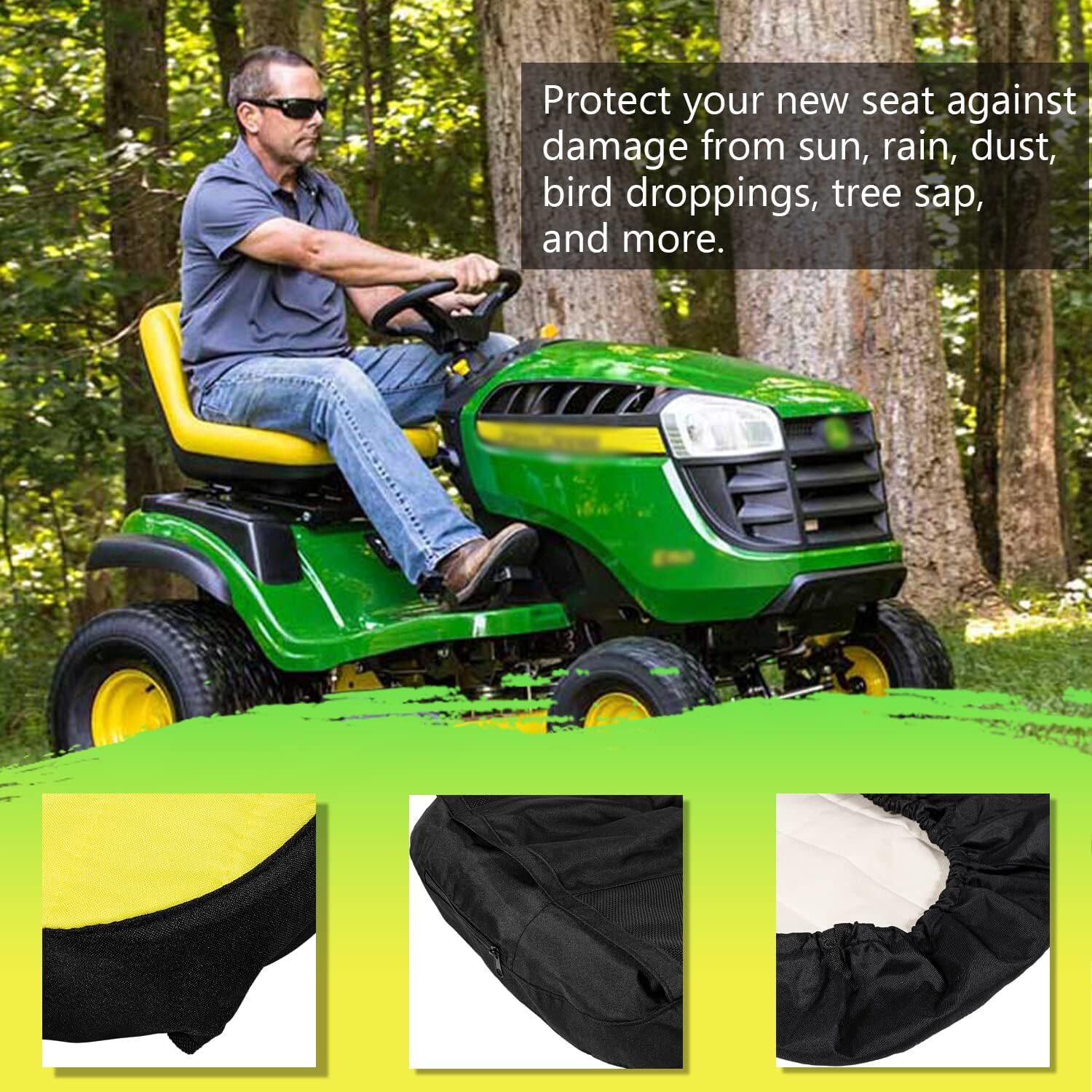 Large Seat Cover for John Deere Seats with 18in Back Rest Lawn Tractors LP92334