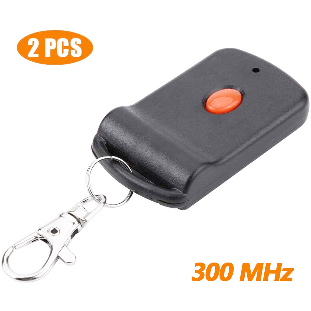 2PC Garage Door Gate Opener Transmitter 10 Digit Pins Code Remote Control 300MHz