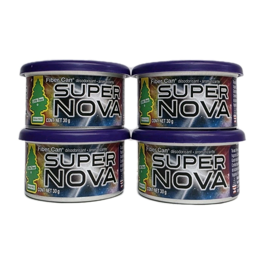 Little Trees Fiber Can Car Air Freshener Supernova Scent, 4 Packs, Free Shipping