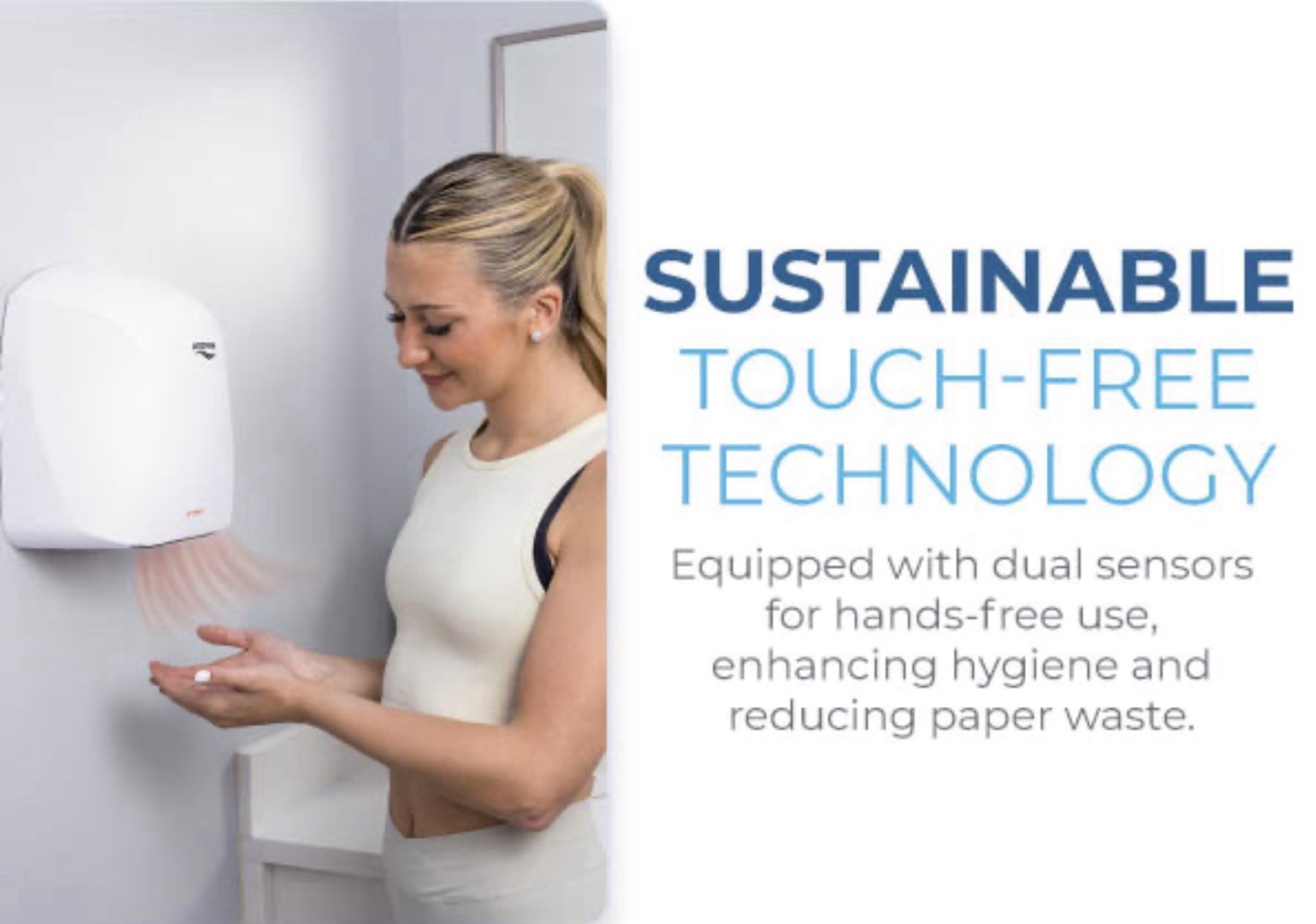 Airspire®️ Summer Breeze Automatic Electric Warm Air Hand Dryer ~ HEPA ~ 1100W