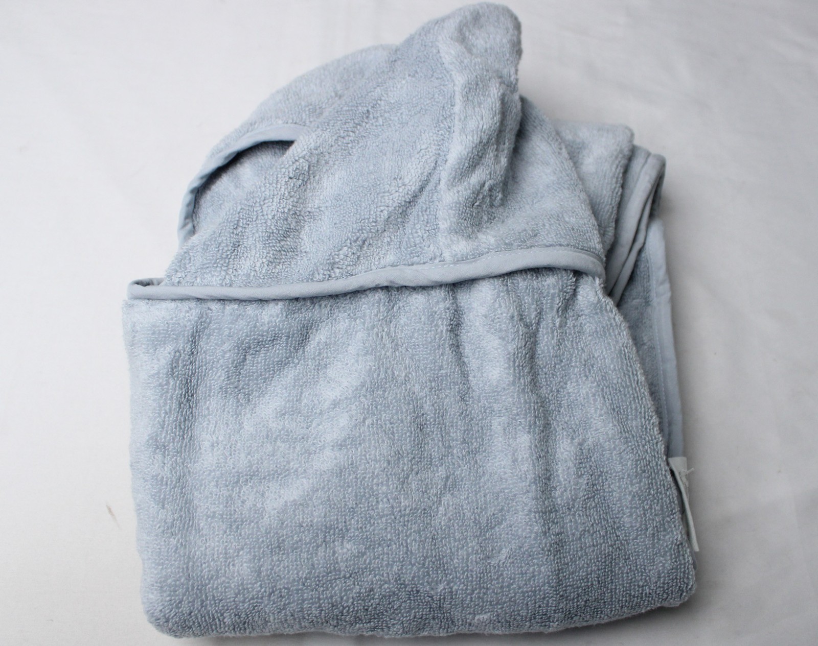 Baby Mori Unisex Toddler Hooded Bath Time Towel AP2 Bluebird/Gray One Size