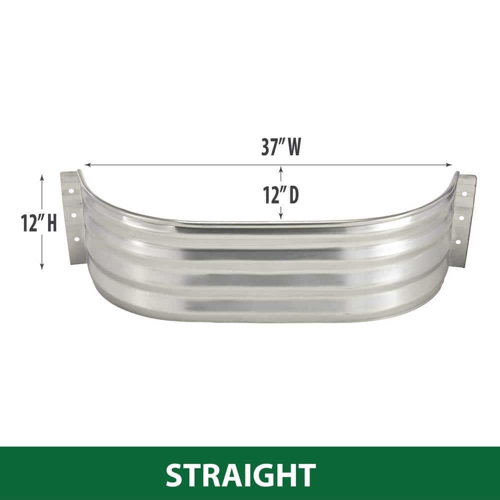 Steel Straight Area Window Well for Basement & Exterior 37 in. x 12 in. x 12 in.