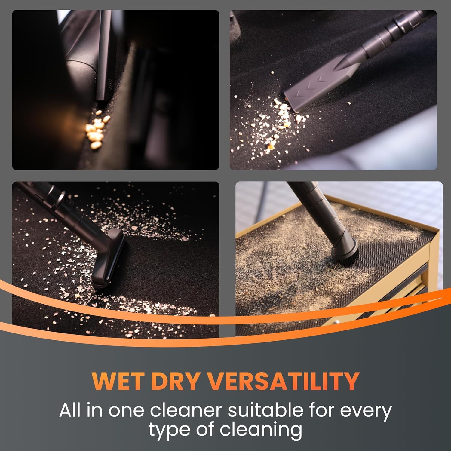 Giraffe Tools Wet Dry Vacuum Cleaner with 30FT Retractable Hose–Remote Control