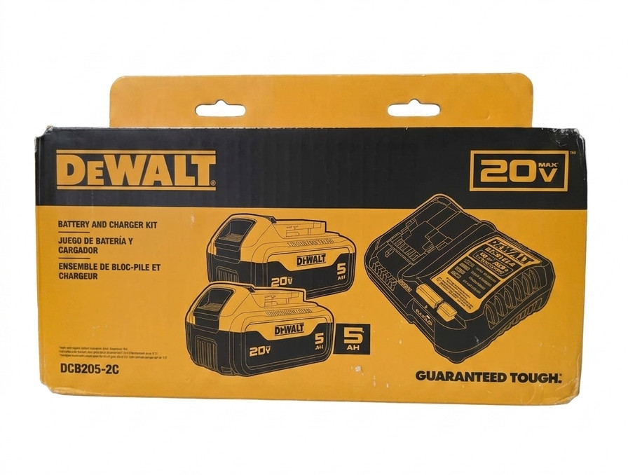 DEWALT 20V MAX Lithium-Ion Battery 2-Pack and Charger DCB205-2C